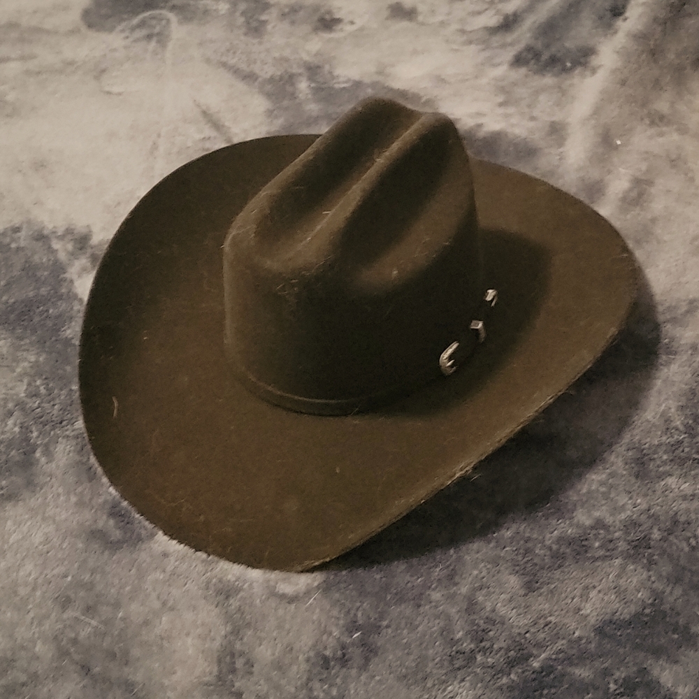 Atwood black cowboy hat size 6 7/8